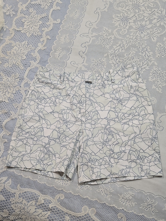 Nike Pants - Nike Golf White Athletic Shorts with Green Scribble Print Sz 4